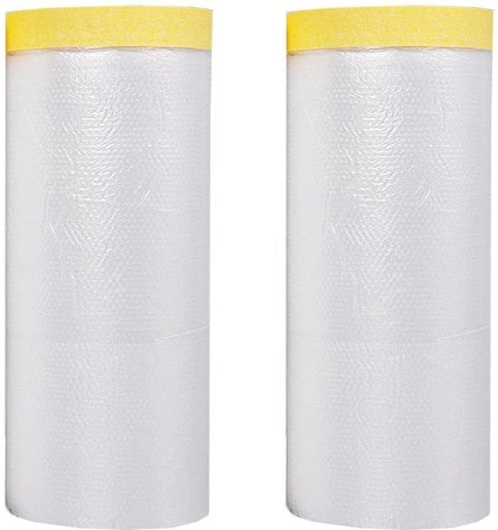 Nastro adesivo self-adesivo a strisce per mascherare e proteggere superfici in plastica - 2 rotoli