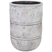 Vaso in fibra di vetro bianco 29x29x42 cm