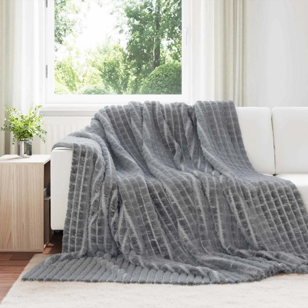Coperte da Pile 6 pcs Grigio scuro 240 x 220 cm Panno 42016951