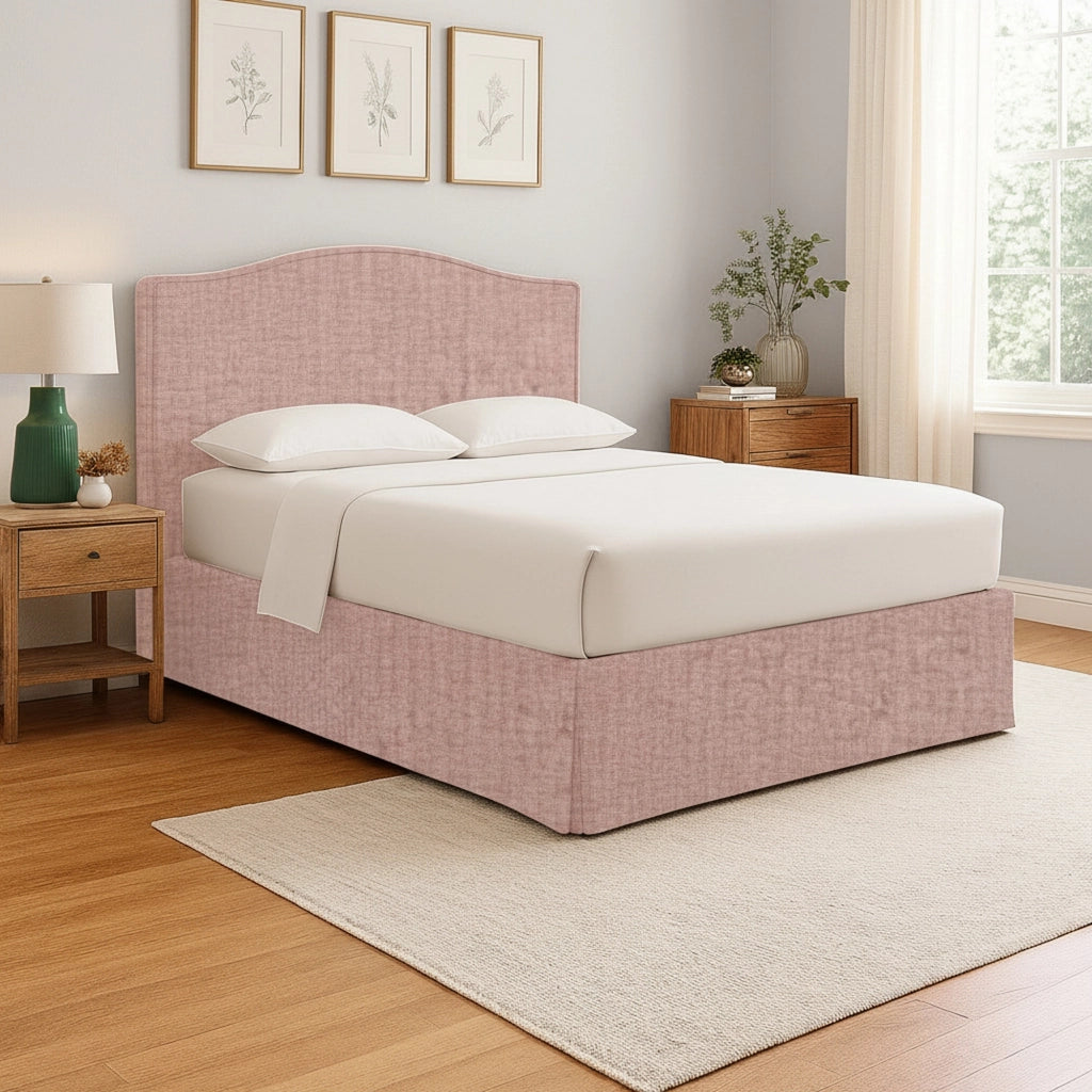 Eccles, Letto Singolo Sfoderabile Made in Italy, Rosa