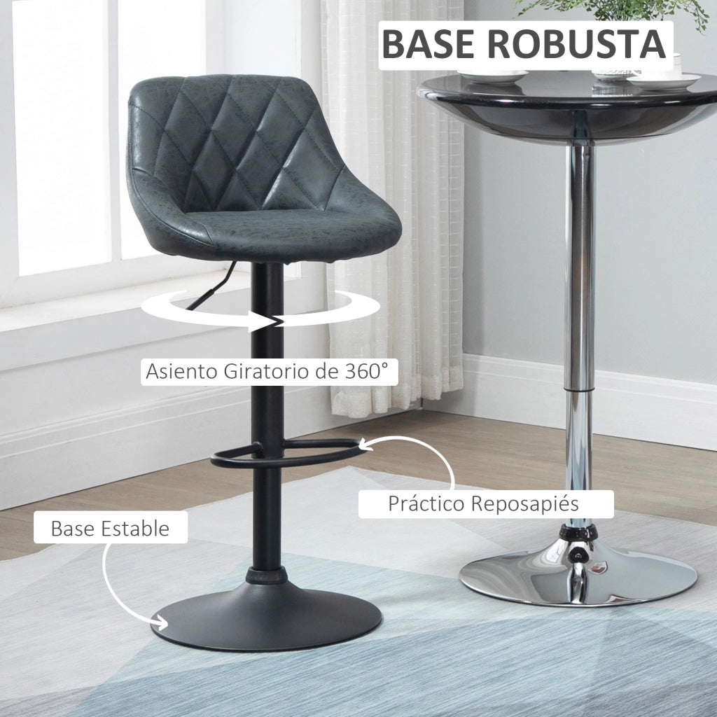 Sgabelli da Bar Regolabili ¨C zephmum ¨C 2 Pezzi, Nero, 46x48x83-104 cm