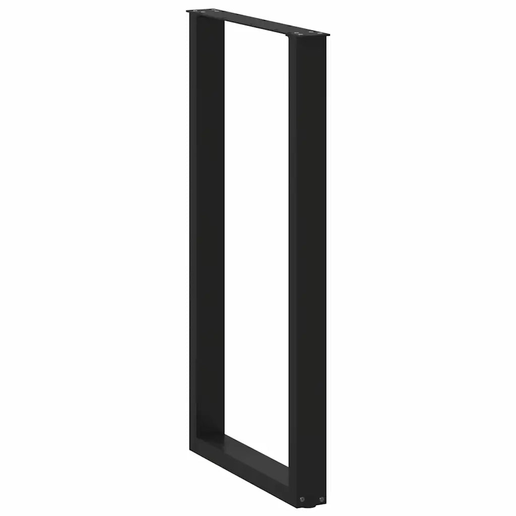 Gambe per tavolo da bar a forma di U 2 pz nere 60x(110-111) cm in acciaio 4013248