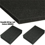 Pannelli di espansione a poliuretano di alta densità 25 kg/m³ - rivestimento - protezione - isolamento acustico - isolamento termico - facile da pulire - colore grigio scuro (30 x 20 x 2 cm, 2 pezzi) - piastre di espansione