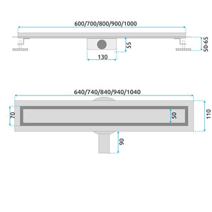 Scarico Lineare Rea Neox Pro Gold 100