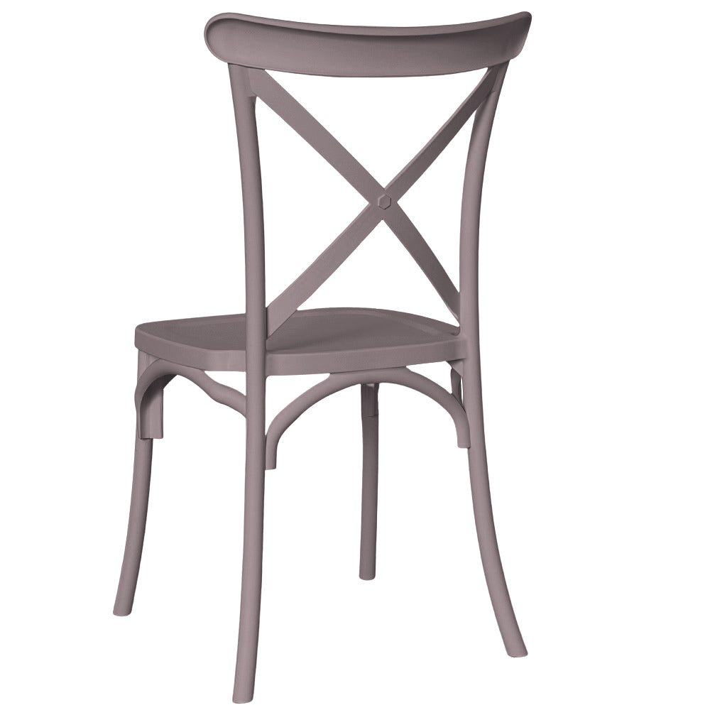 Sedia Sprint in plastica polipropilene grigio tortora monoblocco impilabile