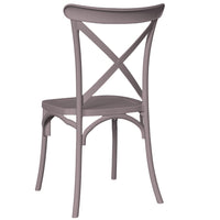 Sedia Sprint in plastica polipropilene grigio tortora monoblocco impilabile