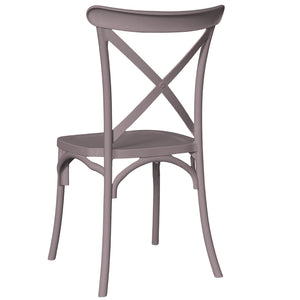 Sedia Sprint in plastica polipropilene grigio tortora monoblocco impilabile