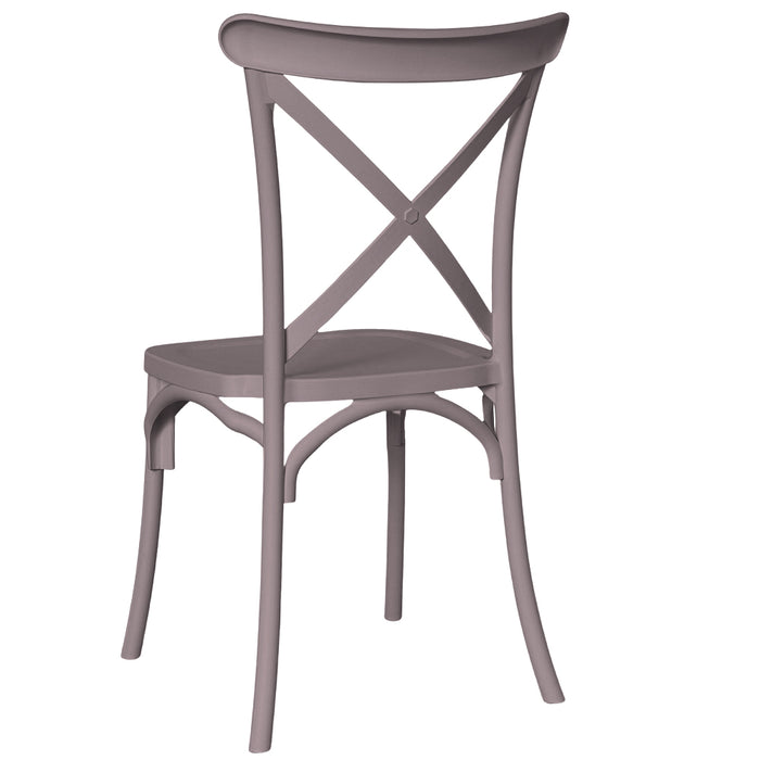 Sedia Sprint in plastica polipropilene grigio tortora monoblocco impilabile