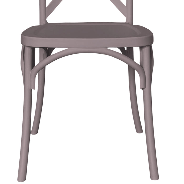 Sedia Sprint in plastica polipropilene grigio tortora monoblocco impilabile