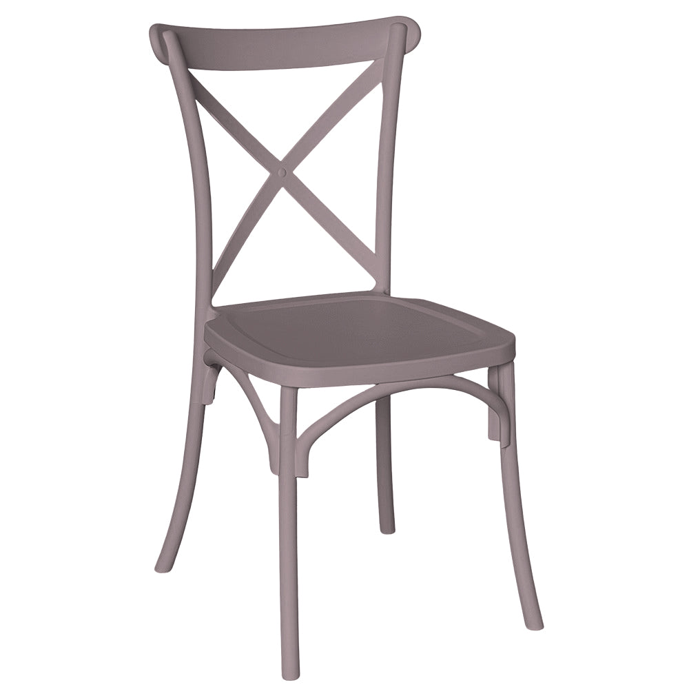 Sedia Sprint in plastica polipropilene grigio tortora monoblocco impilabile