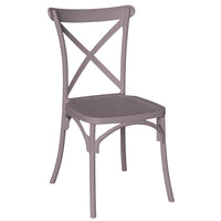 Sedia Sprint in plastica polipropilene grigio tortora monoblocco impilabile