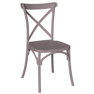 Sedia Sprint in plastica polipropilene grigio tortora monoblocco impilabile