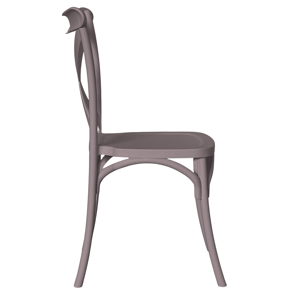 Sedia Sprint in plastica polipropilene grigio tortora monoblocco impilabile