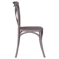 Sedia Sprint in plastica polipropilene grigio tortora monoblocco impilabile