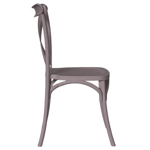 Sedia Sprint in plastica polipropilene grigio tortora monoblocco impilabile