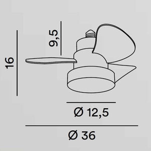 LAMPADINA LED E27 VENTILATORE BIANCO/PALE EFFETTO LEGNO CHIARO CON TELECOMANDO