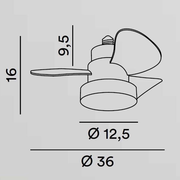LAMPADINA LED E27 VENTILATORE BIANCO/PALE EFFETTO LEGNO CHIARO CON TELECOMANDO