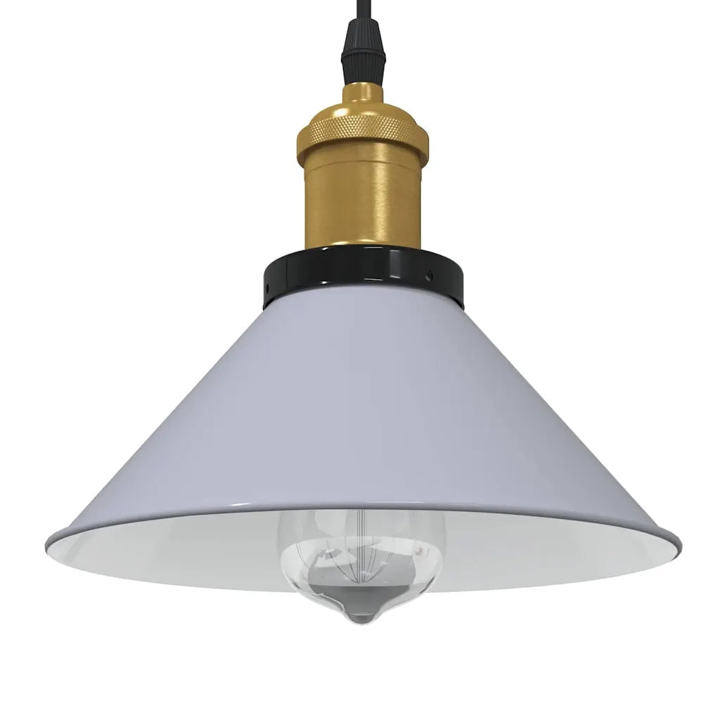 Lampada Sospensione Regolabile E27 Grigio Lucido ?22 cm Metallo CFW2200908