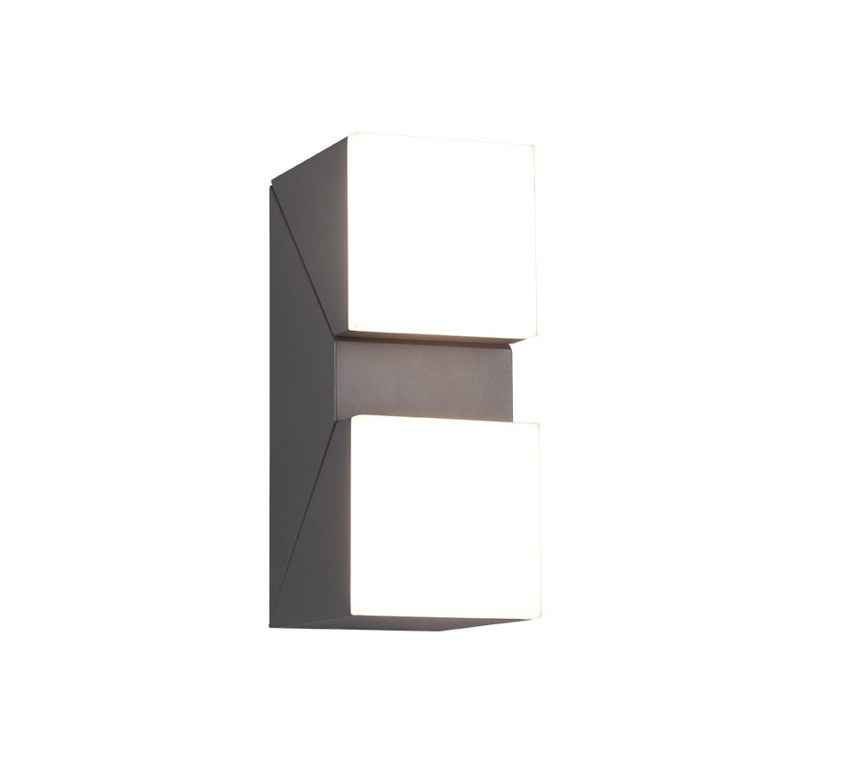 Applique da esterno LED 2 luci, alluminio, antracite, 9x28x10,6 cm, Avon