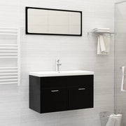 Lavabo da Incasso-Lavandino-Lavello con Rubinetto 81x39x18 cm in Ceramica Bianco