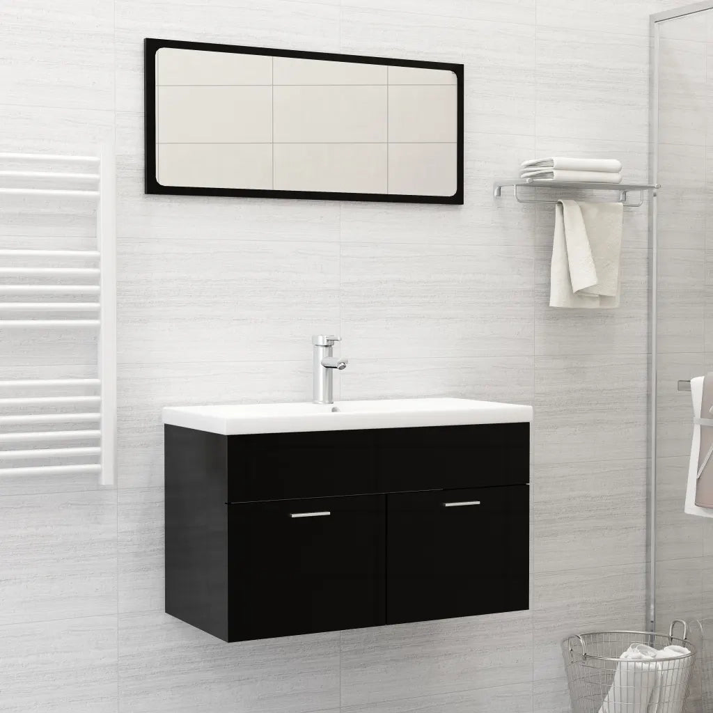 Lavabo da Incasso-Lavandino-Lavello con Rubinetto 81x39x18 cm in Ceramica Bianco