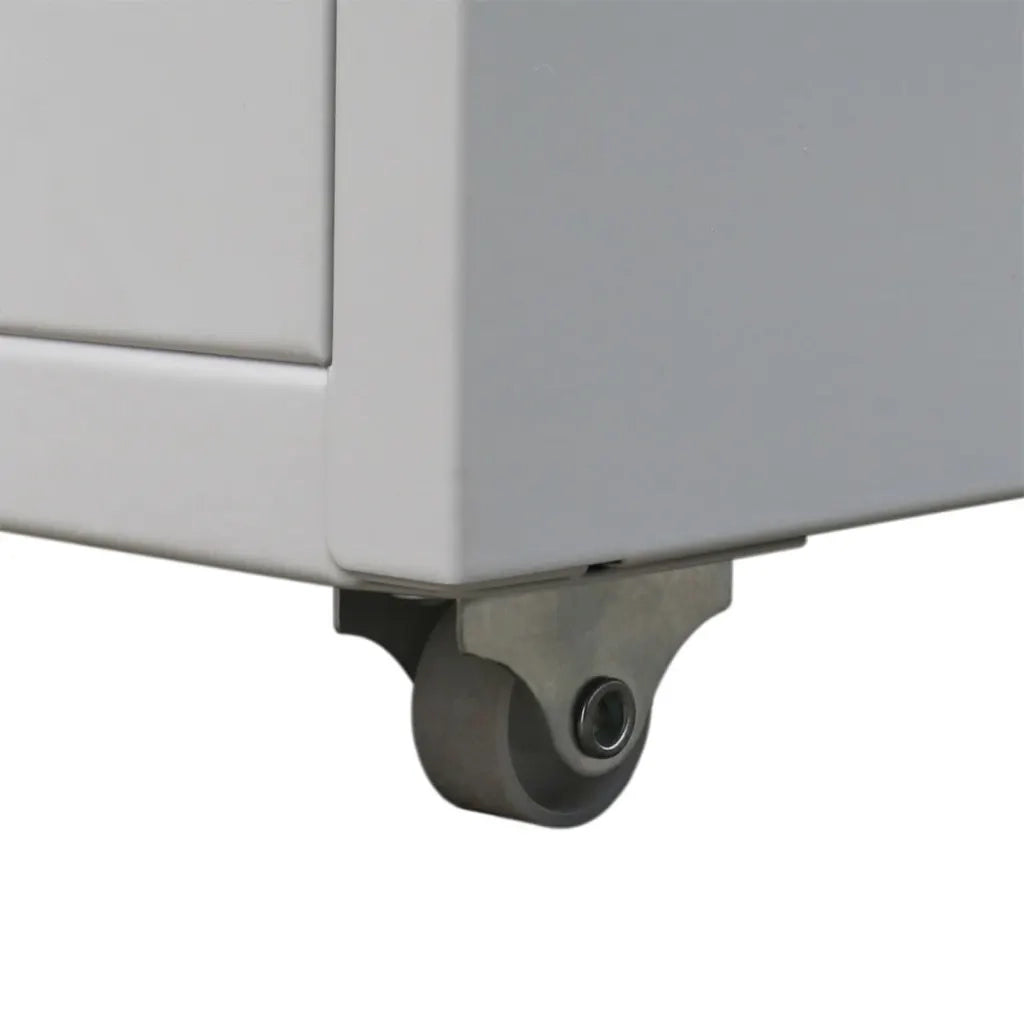 vidaXL Schedario con 5 Cassetti Grigio 68,5 cm in Acciaio