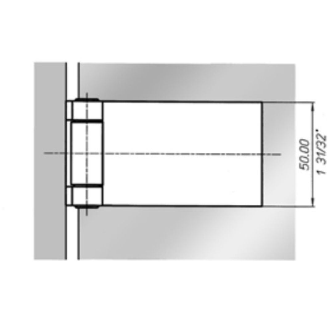 Cerniere per porte in vetro Meroni colore argento opaco 2pz