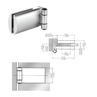 Cerniere per porte in vetro Meroni colore argento opaco 2pz