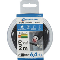 GUAINA TERMORESTRINGENTE 2M D.6,4/3,2MM NERA.