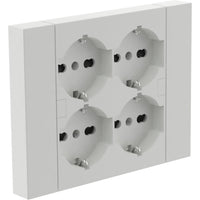 MULTIPRESA QUADRA DA PARETE 4 SCHUKO BIANCA.