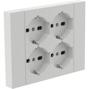 MULTIPRESA QUADRA DA PARETE 4 SCHUKO BIANCA.