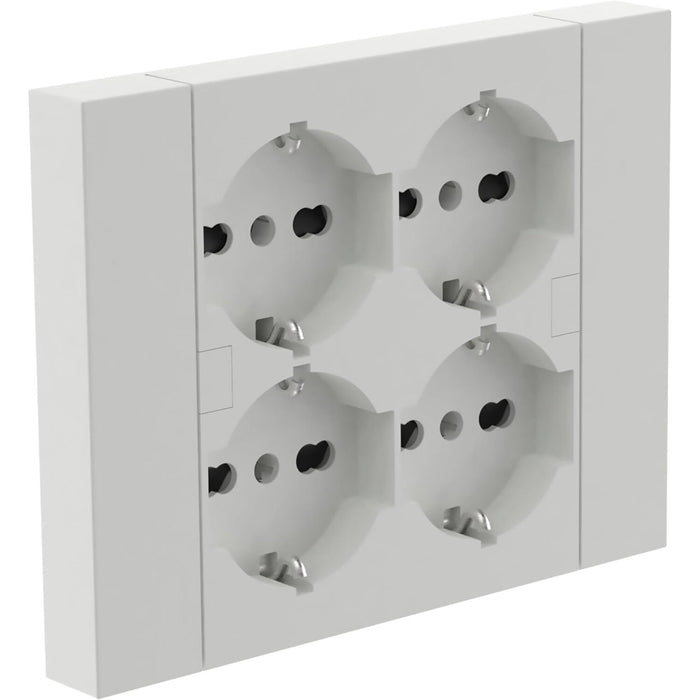 MULTIPRESA QUADRA DA PARETE 4 SCHUKO BIANCA.