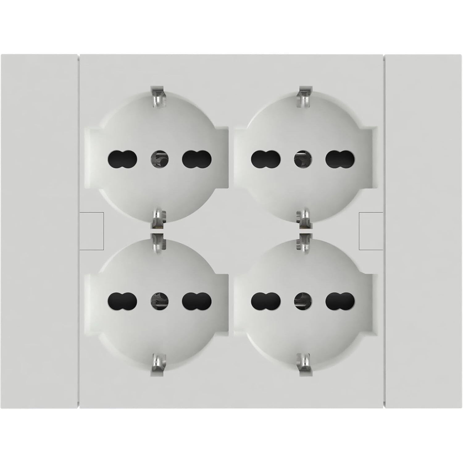 MULTIPRESA QUADRA DA PARETE 4 SCHUKO BIANCA.