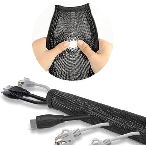 RACCOGLI CAVI CON ZIP 1,5M D.25MM NERO.