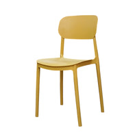 SEDIA ELENA 44,5X38XH76,5CM RESINA GIALLA