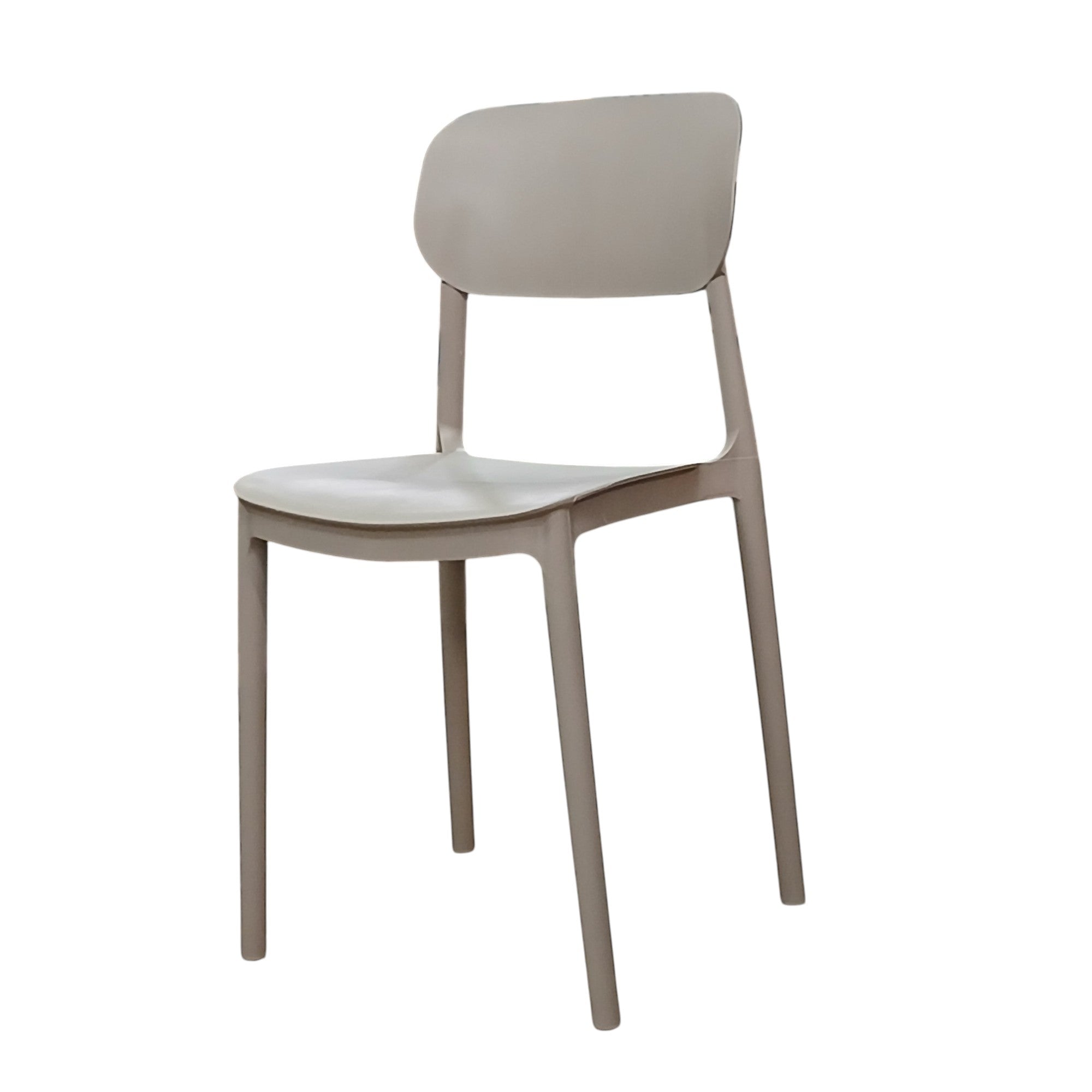 SEDIA ELENA 44,5X38XH76,5CM RESINA TAUPE