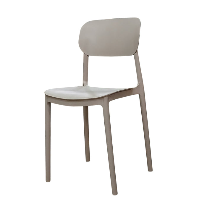 SEDIA ELENA 44,5X38XH76,5CM RESINA TAUPE