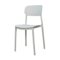 SEDIA ELENA 44,5X38XH76,5CM RESINA BIANCA