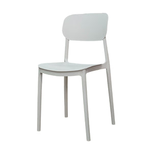 SEDIA ELENA 44,5X38XH76,5CM RESINA BIANCA