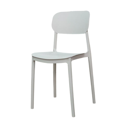 SEDIA ELENA 44,5X38XH76,5CM RESINA BIANCA