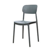 SEDIA ELENA 44,5X38XH76,5CM RESINA GRIGIO SCURO