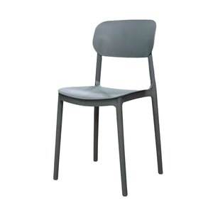 SEDIA ELENA 44,5X38XH76,5CM RESINA GRIGIO SCURO