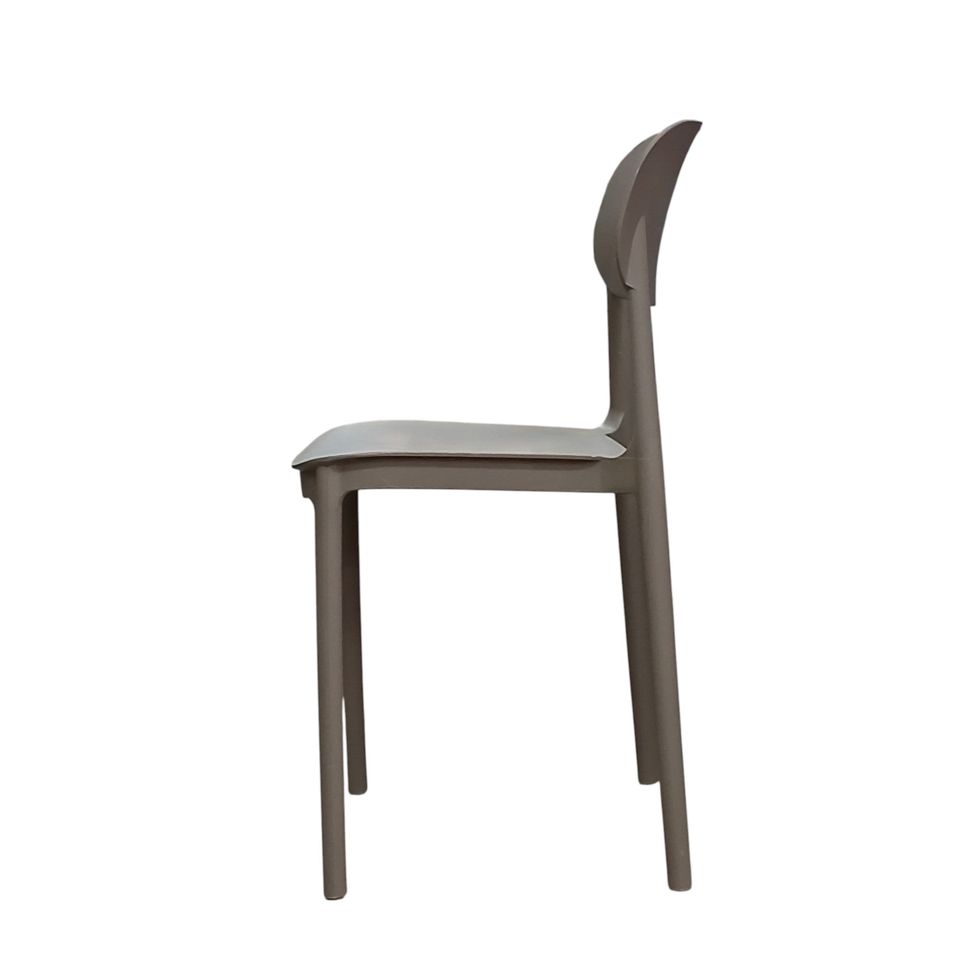 SEDIA ELENA 44,5X38XH76,5CM RESINA TAUPE