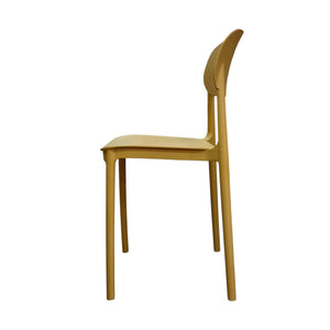 SEDIA ELENA 44,5X38XH76,5CM RESINA GIALLA