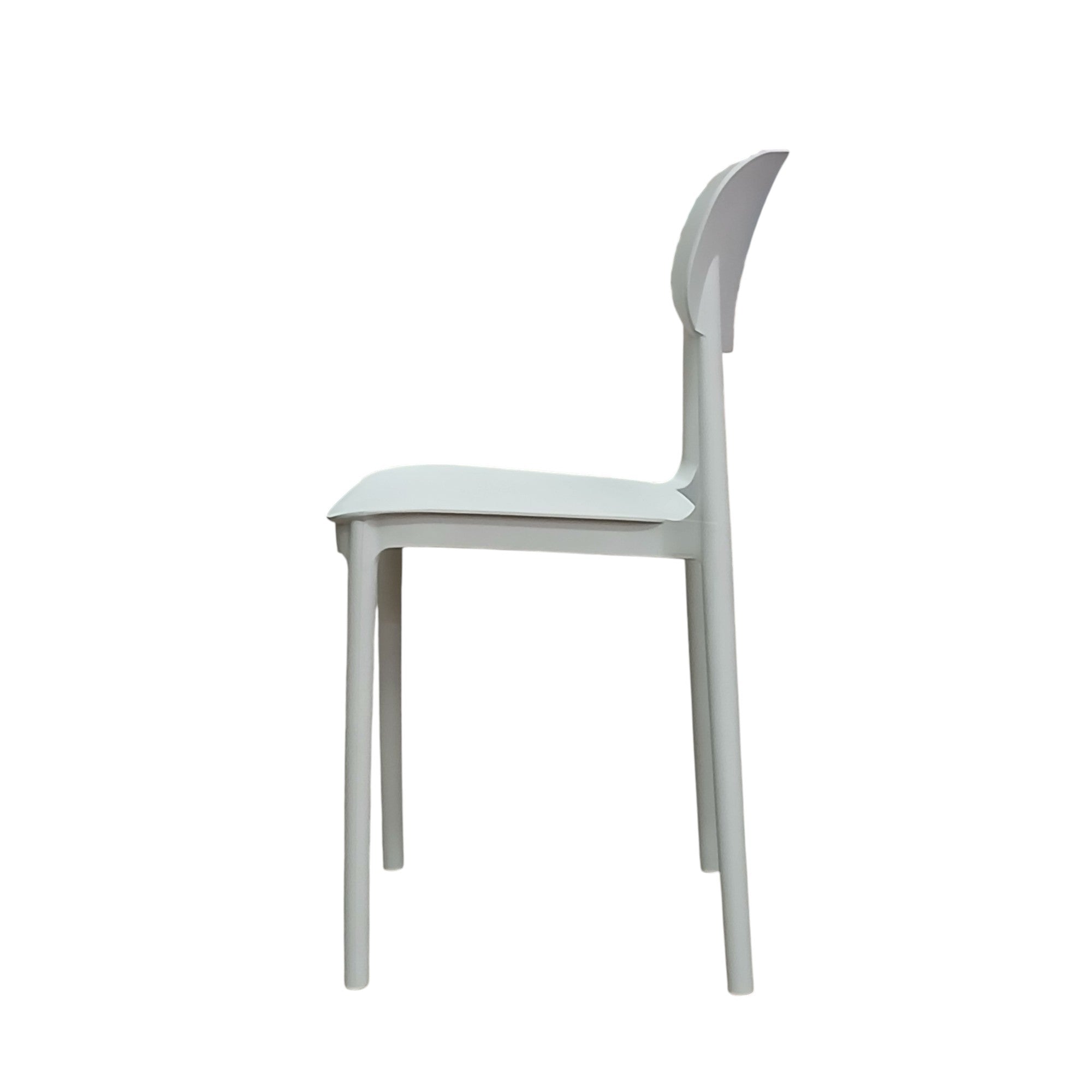 SEDIA ELENA 44,5X38XH76,5CM RESINA BIANCA