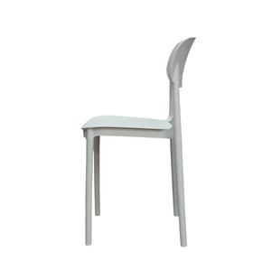 SEDIA ELENA 44,5X38XH76,5CM RESINA BIANCA