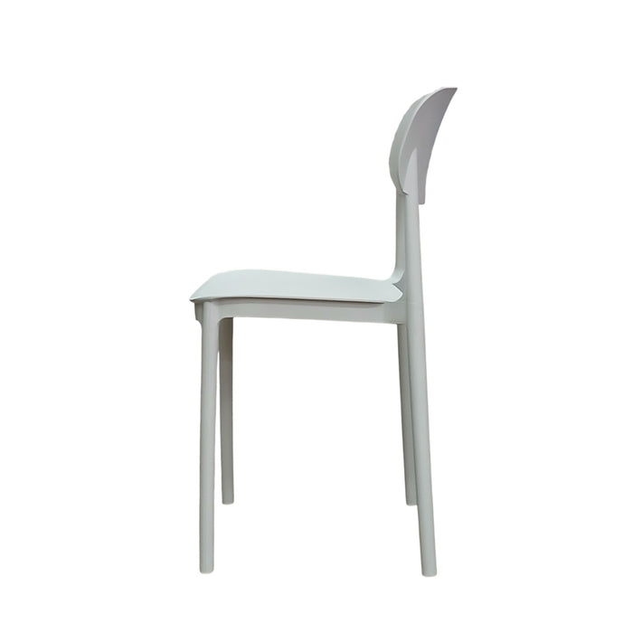 SEDIA ELENA 44,5X38XH76,5CM RESINA BIANCA