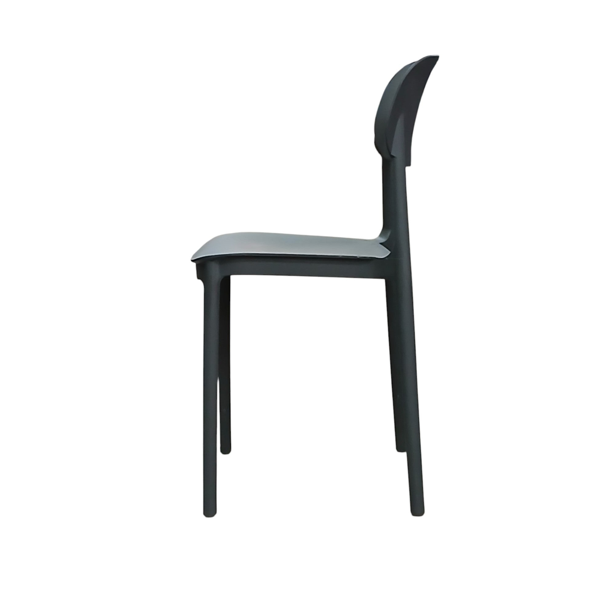 SEDIA ELENA 44,5X38XH76,5CM RESINA GRIGIO SCURO