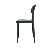 SEDIA ELENA 44,5X38XH76,5CM RESINA GRIGIO SCURO