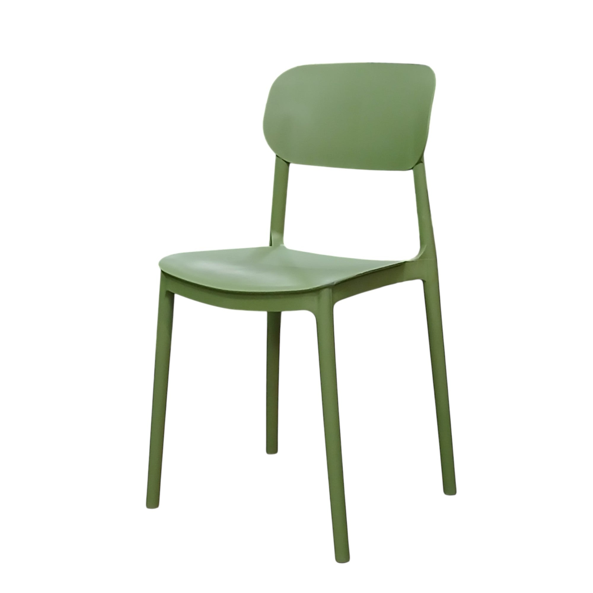 SEDIA ELENA 44,5X38XH76,5CM RESINA VERDE SCURO